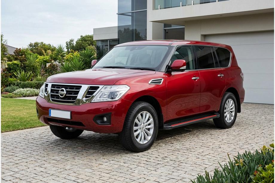Nissan Armada 2016-2024 рр. Бокові пороги Maya Red (2 шт., Алюміній) Фото 1