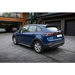 Бокові пороги Vision New Black (2 шт., Алюміній) Volkswagen Taigo 2020- рр. фото 1