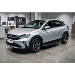 Бокові пороги Bosphore Black (2 шт., Алюміній) Volkswagen Taigo 2020- рр. фото 1