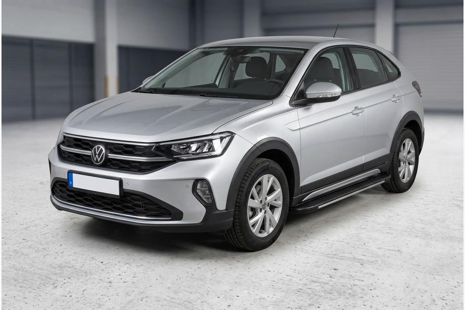 Volkswagen Taigo 2020- рр. Бокові пороги Bosphore Grey (2 шт., Алюміній) Фото 1