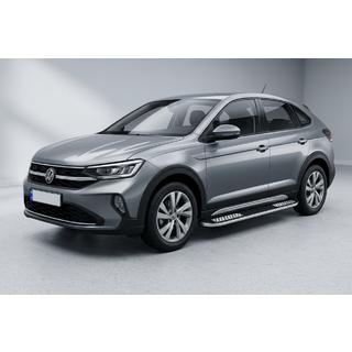Бокові пороги Tayga V2 (2 шт., Алюміній) Volkswagen Taigo 2020- рр. фото 1