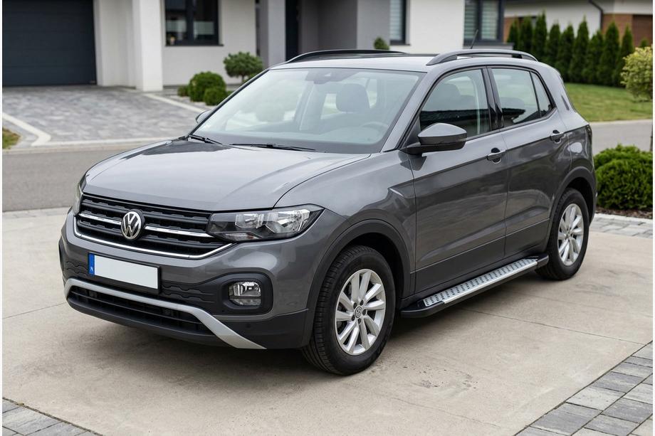 Volkswagen T-Cross 2019- рр. Бокові пороги Allmond Grey (2 шт., Алюміній) Фото 1