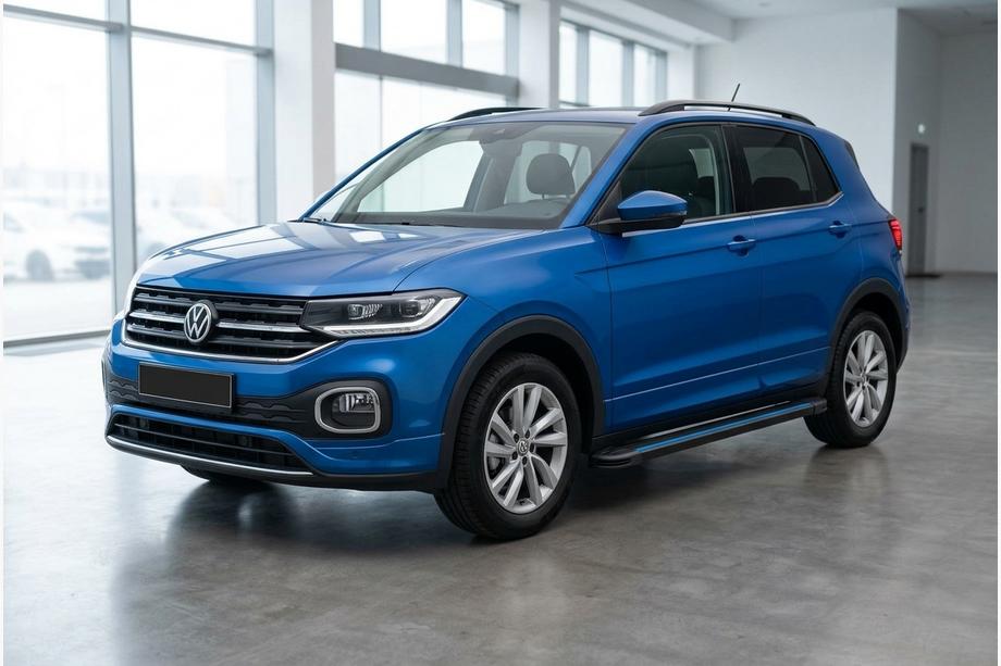 Volkswagen T-Cross 2019- рр. Бокові пороги Maya Blue (2 шт., Алюміній) Фото 1