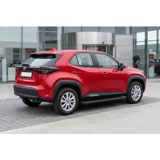 Бокові пороги Allmond Black (2 шт., Алюміній) Toyota Yaris/Yaris Cross (XP210) 2020- рр. фото 1