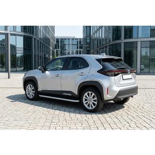 Бокові пороги Tayga Grey (2 шт., Алюміній) Toyota Yaris/Yaris Cross (XP210) 2020- рр. фото 1