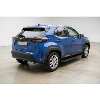 Бокові пороги Tayga Black (2 шт., Алюміній) Toyota Yaris/Yaris Cross (XP210) 2020- рр. фото 1