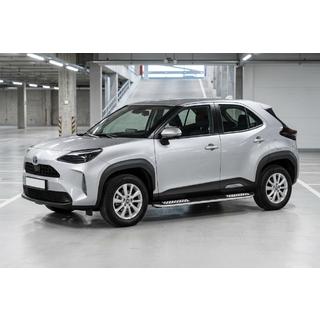 Бокові пороги Tayga V2 (2 шт., Алюміній) Toyota Yaris/Yaris Cross (XP210) 2020- рр. фото 1