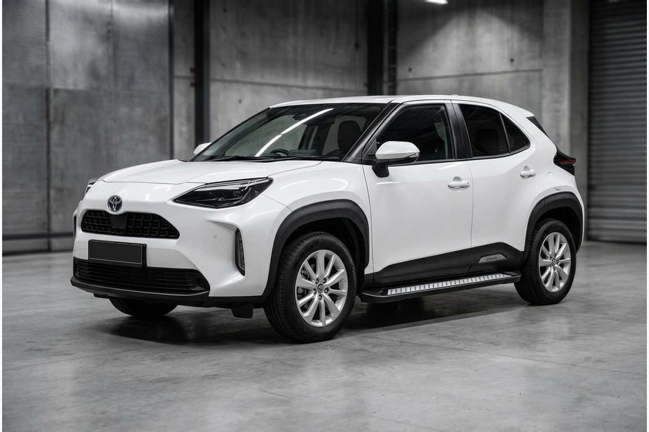 Toyota Yaris/Yaris Cross (XP210) 2020- рр. Бокові пороги Vision New Black (2 шт., Алюміній) Фото 1