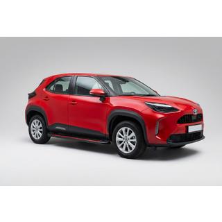 Бокові пороги Maya Red (2 шт., Алюміній) Toyota Yaris/Yaris Cross (XP210) 2020- рр. фото 1