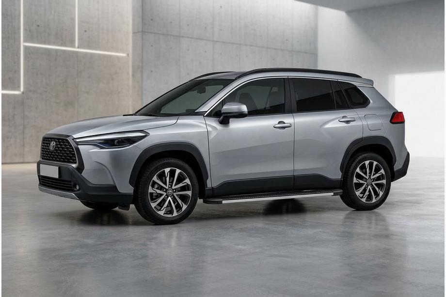 Toyota Corolla Cross 2020- рр. Бокові пороги Maya V1 (2 шт., Алюміній) Фото 1
