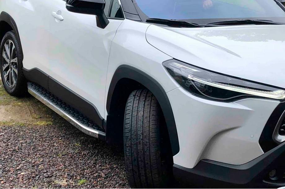 Toyota Corolla Cross 2020- рр. Бокові пороги BlackLine (2 шт., Алюміній) Фото 1