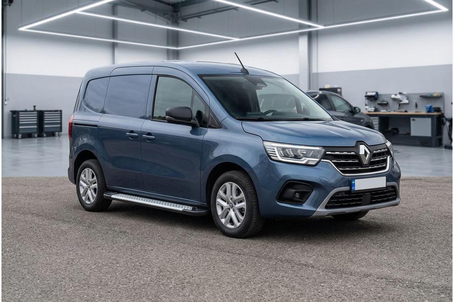 Renault Kangoo/Express 2021- рр. Бокові пороги Allmond Grey (2 шт., алюміній) Фото 1