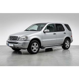 Бокові пороги Shining V1 (2 шт., Алюміній) Mercedes ML W163 1997-2005 рр. фото 1