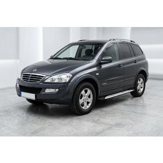 Бокові пороги Shining V1 (2 шт., Алюміній) SsangYong Kyron 2005-2014 рр. фото 1