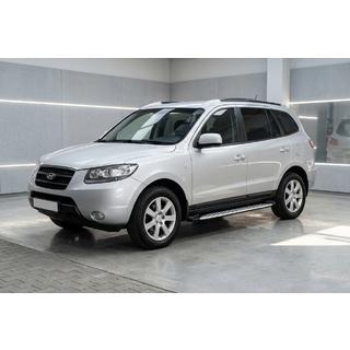 Бокові пороги Shining V1 (2 шт., Алюміній) Hyundai Santa Fe 2 2006-2012 рр. фото 1