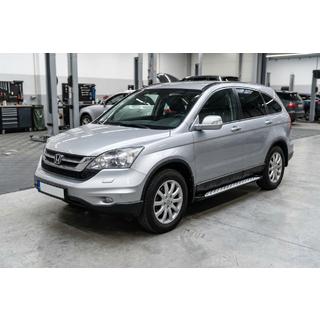 Бокові пороги Shining V1 (2 шт., Алюміній) Honda CRV 2007-2011 рр. фото 1
