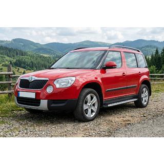 Бокові пороги Shining V1 (2 шт., Алюміній) Skoda Yeti 2009-2017 рр. фото 1
