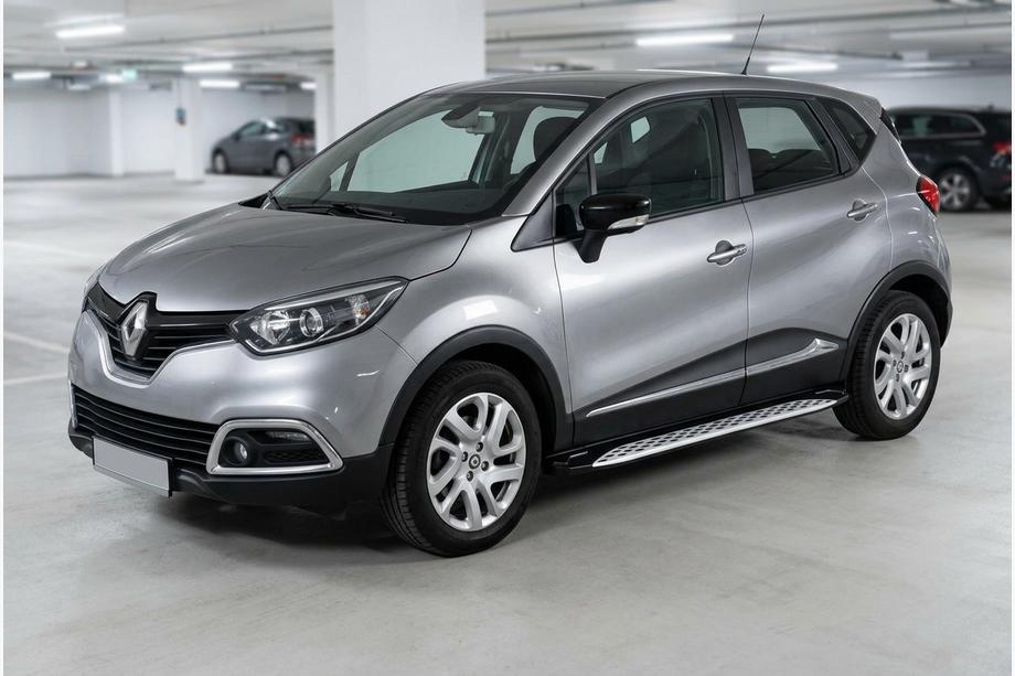 Renault Captur 2013-2019 рр. Бокові пороги Shining V1 (2 шт., Алюміній) Фото 1