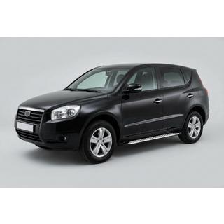 Бокові пороги Shining V1 (2 шт., Алюміній) Geely Emgrand X7 2011- рр. фото 1