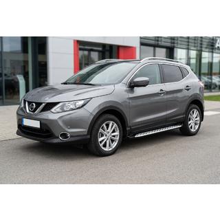 Бокові пороги Shining V1 (2 шт., Алюміній) Nissan Qashqai 2014-2021 рр. фото 1