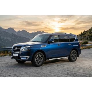 Бокові пороги Shining V1 (2 шт., Алюміній) Nissan Patrol Y62 2010-2024 рр. фото 1