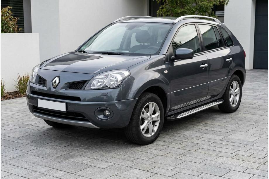 Renault Koleos 2008-2016 рр. Бокові пороги Shining V1 (2 шт., Алюміній)