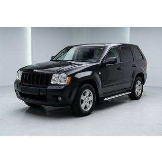 Бокові пороги Shining V1 (2 шт., Алюміній) Jeep Grand Cherokee WK 2004-2010 рр. фото 1