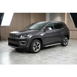 Бокові пороги Shining V1 (2 шт., Алюміній) Jeep Compass 2016- рр. фото 1