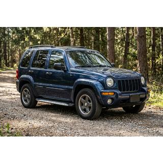 Бокові пороги Shining V1 (2 шт., Алюміній) Jeep Cherokee/Liberty 2002-2007 рр. фото 1