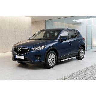 Бокові пороги Shining V1 (2 шт., Алюміній) Mazda CX-5 2012-2017 рр. фото 1