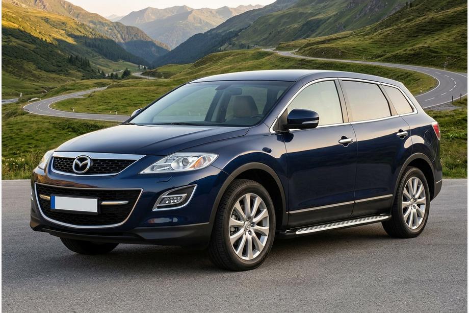 Mazda CX-9 2007-2016 рр. Бокові пороги Shining V1 (2 шт., Алюміній) Фото 1