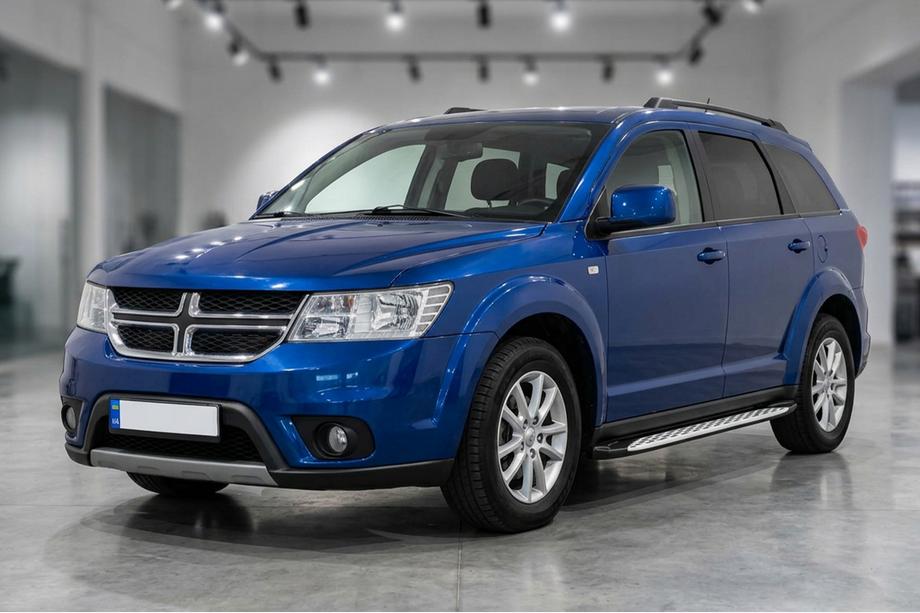 Dodge Journey 2008-2020 рр. Бокові пороги Shining V1 (2 шт., Алюміній) Фото 1
