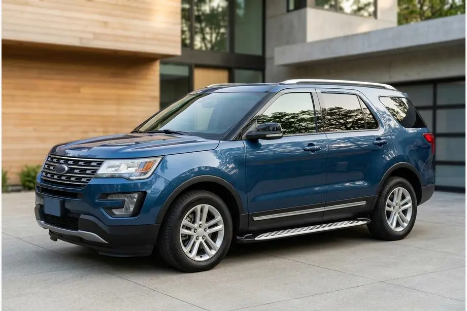 Ford Explorer 2011-2019 рр. Бокові пороги Shining V1 (2 шт., Алюміній) Фото 2