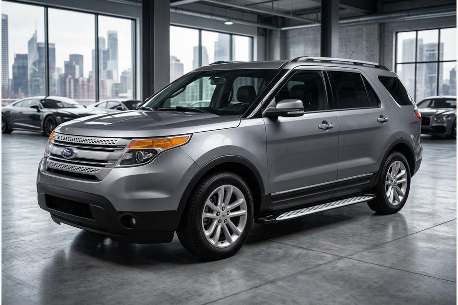 Ford Explorer 2011-2019 рр. Бокові пороги Shining V1 (2 шт., Алюміній) Фото 1