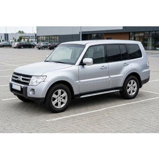 Бокові пороги Shining V1 (2 шт., Алюміній) Mitsubishi Pajero Wagon IV 2006-2021 рр. фото 1
