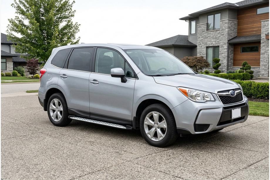 Subaru Forester 2013-2018 рр. Бокові пороги Shining V1 (2 шт., Алюміній) Фото 1
