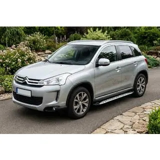 Бокові пороги Shining V1 (2 шт., Алюміній) Citroen C-4 Aircross 2012-2017 рр. фото 1