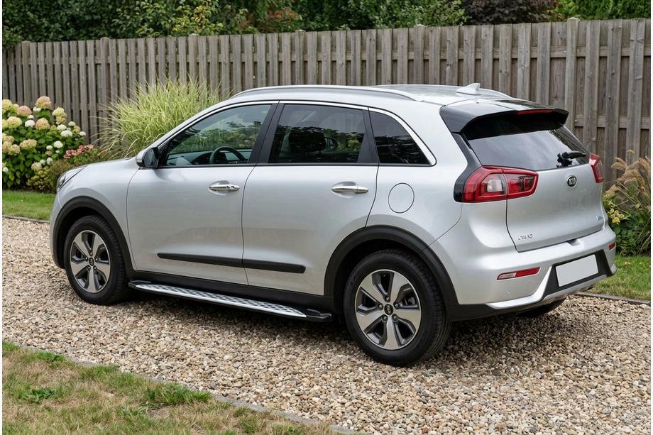 Kia Niro 2016-2021 рр. Бокові пороги Shining V1 (2 шт., Алюміній) Фото 1