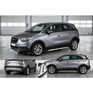 Бокові пороги Shining V1 (2 шт., Алюміній) Opel Crossland X 2017-2024 рр. фото 1