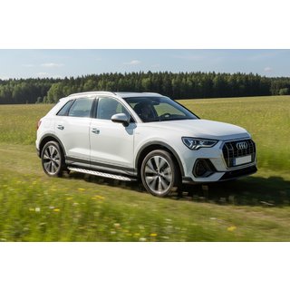 Бокові пороги Shining V1 (2 шт., Алюміній) Audi Q3 2019-2025 рр. фото 1