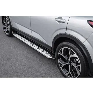 Бокові пороги Shining V1 (2 шт., Алюміній) Nissan Qashqai 2021- рр. фото 1