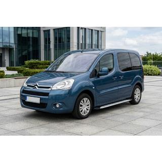 Бокові пороги Shining V1 (2 шт., Алюміній) Citroen Berlingo 2008-2018 рр. фото 1