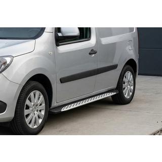Бокові пороги Shining V1 (коротка база) (2 шт., Алюміній) Renault Kangoo 2008-2020 рр. фото 1