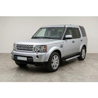Бокові пороги Shining V1 (2 шт., Алюміній) Land Rover Discovery IV 2009-2017 рр. фото 1