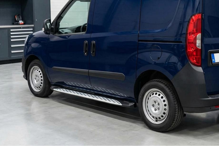 Opel Combo 2012-2018 рр. Бокові пороги Shining V1 (2 шт., Алюміній) Фото 1