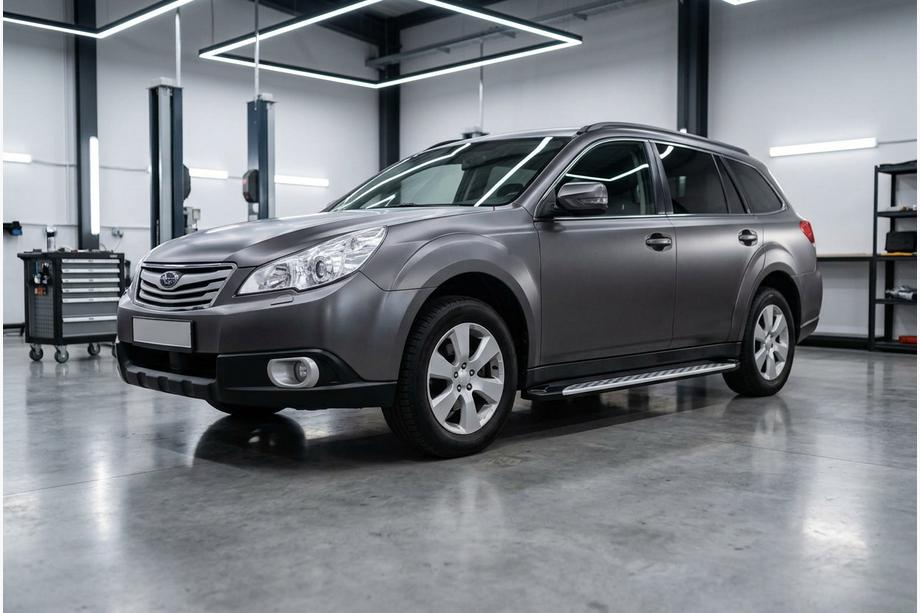 Subaru Outback 2009-2014 рр. Бокові пороги Shining V1 (2 шт., Алюміній) Фото 1