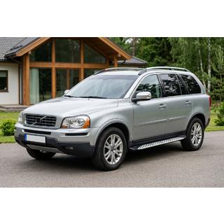 Бокові пороги Shining V1 (2 шт., Алюміній) Volvo XC90 2002-2014 рр. фото 1