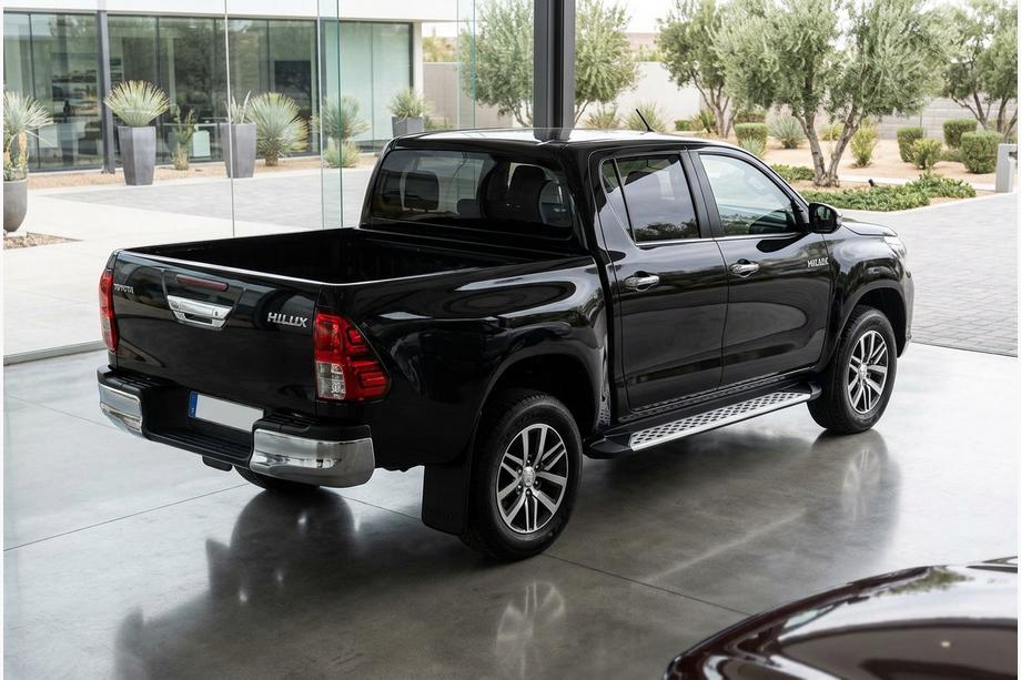 Toyota Hilux 2015- рр. Бокові пороги Shining V1 (2 шт., Алюміній) Фото 1