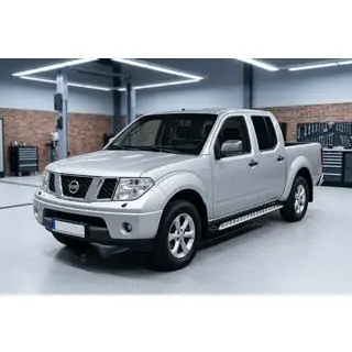 Бокові пороги Shining V1 (2 шт., Алюміній) Nissan Navara 2006-2015 рр. фото 1