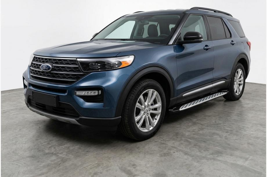 Ford Explorer 2019- рр. Бокові пороги Shining V1 (2 шт., Алюміній) Фото 1